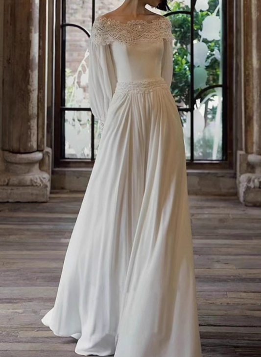 Robe de mariée beauté A-Line, décolleté en cœur, plissée, D3302