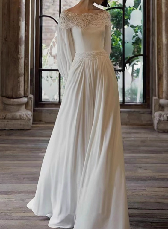 Robe de mariée beauté A-Line, décolleté en cœur, plissée, D3302