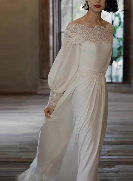 Robe de mariée beauté A-Line, décolleté en cœur, plissée, D3302