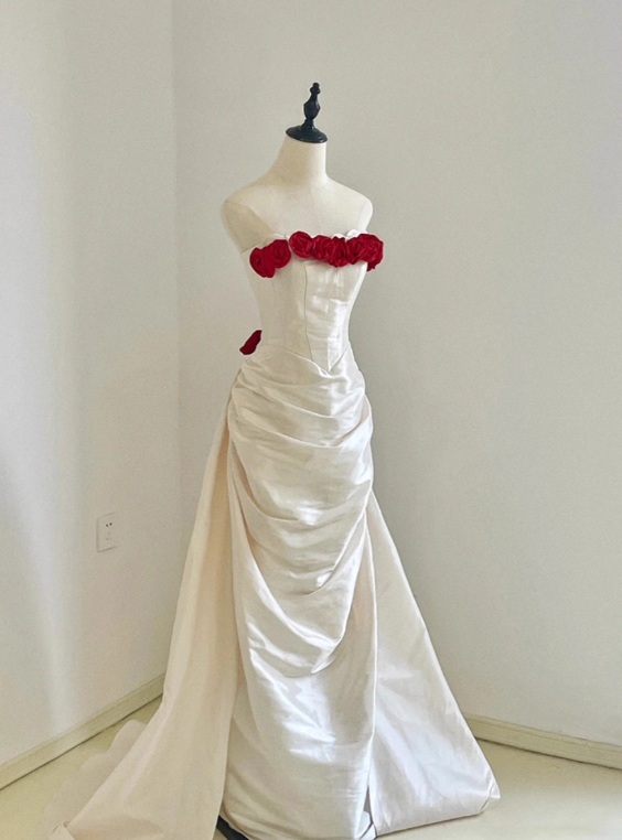 Beauty Brautkleid A-Linie Herzausschnitt Plissee Brautkleid D3302