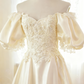 Vintage Wedding Dress Sweetheart Pleated Lace Wedding Dress  D3601