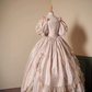 Vintage Wedding Dress V-neck Pleated Lace Wedding Dress  D3604