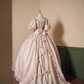 Vintage Wedding Dress V-neck Pleated Lace Wedding Dress  D3604