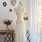 Vintage Wedding Dress V-neck Lace Pleated Tulle Wedding Dress  D3605