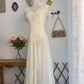 Vintage Wedding Dress V-neck Lace Pleated Tulle Wedding Dress  D3605