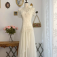 Vintage Wedding Dress V-neck Lace Pleated Tulle Wedding Dress  D3605