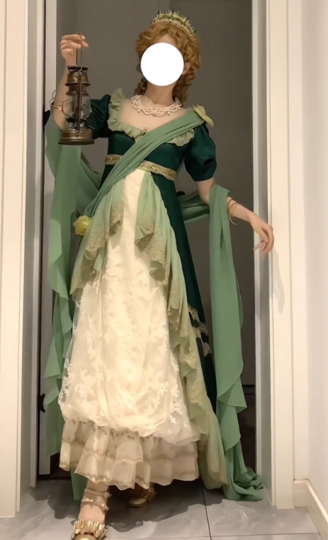 Charming Prom Dress Square Neck Pleated Lace Evening Dress Birthday Party Dress   D3606