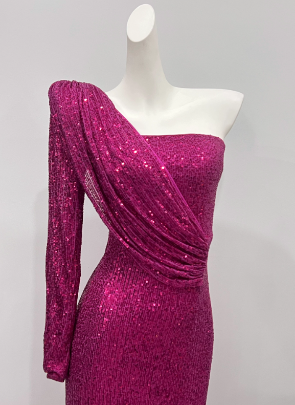 Glänzendes Ballkleid mit herzförmigem Pailletten-Meerjungfrauen-Abendkleid, Galakleid, Geburtstagspartykleid, D3415