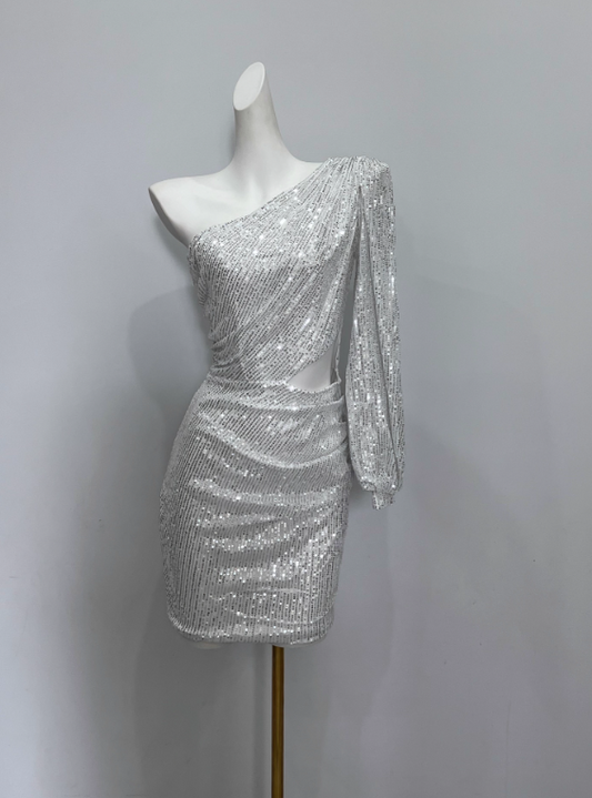 Robe de soirée courte plissée à bretelles spaghetti, tenue de soirée d'anniversaire, robe de cocktail D3339