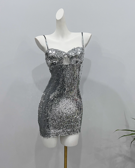 Robe de soirée courte plissée à bretelles spaghetti, tenue de soirée d'anniversaire, robe de cocktail D3339