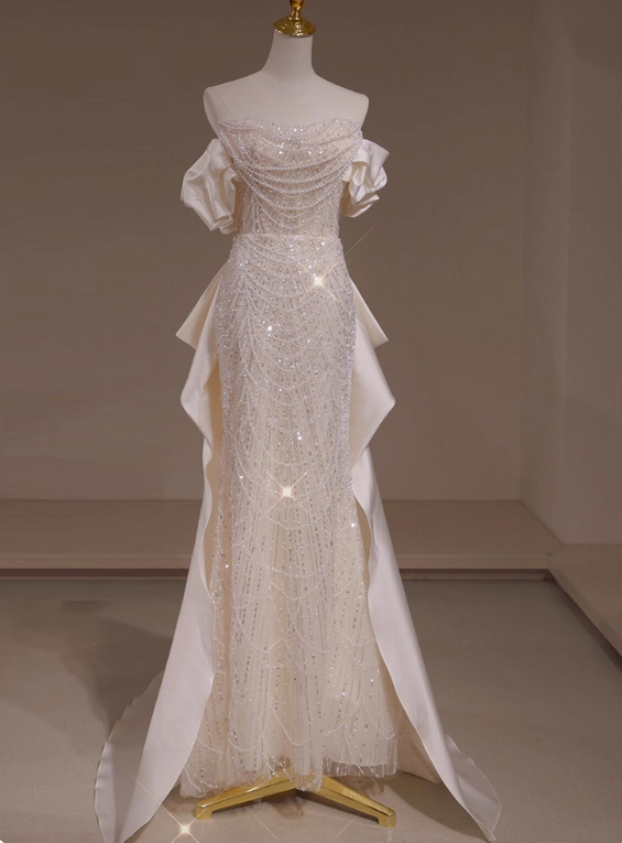Beauty Brautkleid A-Linie Herzausschnitt Plissee Brautkleid D3302
