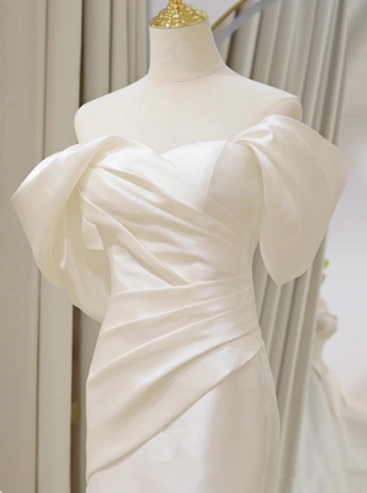 Beauty Brautkleid A-Linie Herzausschnitt Plissee Brautkleid D3302