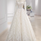 Robe de mariée beauté A-Line, décolleté en cœur, plissée, D3302