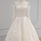 Robe de mariée beauté A-Line, décolleté en cœur, plissée, D3302