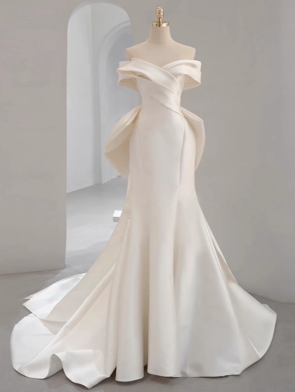 Beauty Brautkleid A-Linie Herzausschnitt Plissee Brautkleid D3302