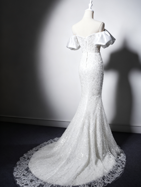 Beauty Brautkleid A-Linie Herzausschnitt Plissee Brautkleid D3302