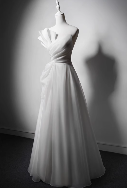 Beauty Brautkleid A-Linie Herzausschnitt Plissee Brautkleid D3302