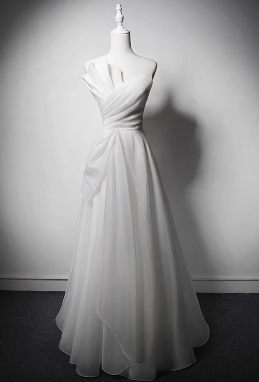 Beauty Brautkleid A-Linie Herzausschnitt Plissee Brautkleid D3302