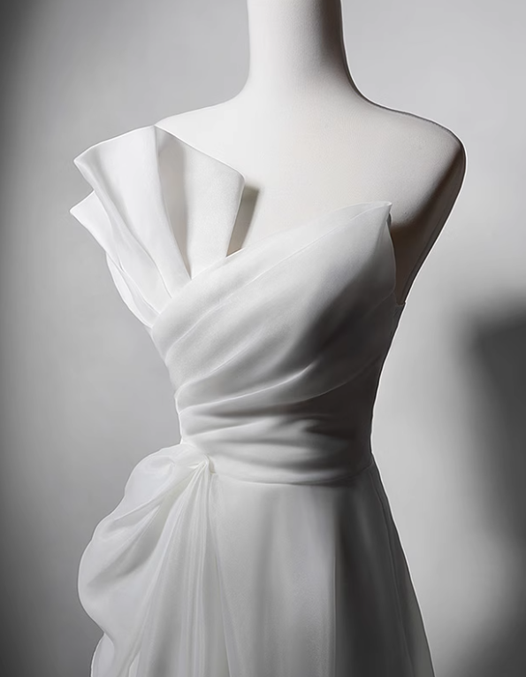 Beauty Brautkleid A-Linie Herzausschnitt Plissee Brautkleid D3302