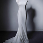 Minimalist Wedding Dress High Collar Mermaid Wedding Dress  D3641