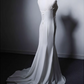 Minimalist Wedding Dress High Collar Mermaid Wedding Dress  D3641