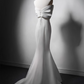 Robe de mariée beauté A-Line, décolleté en cœur, plissée, D3302