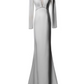 New Arrival Prom Dress White V-neck Backless Evening Dress Gala Dress     D3646