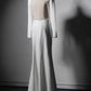 New Arrival Prom Dress White V-neck Backless Evening Dress Gala Dress     D3646