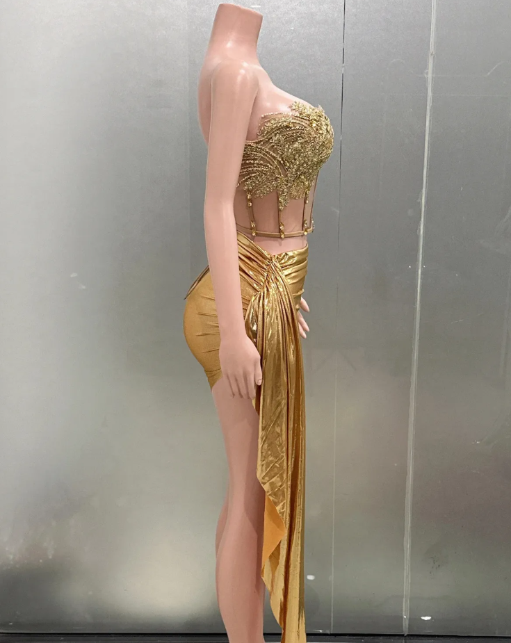 Sexy Homecoming Dress Gold Sweetheart Pleated Short Prom Dress Cocktail Dress Birthday Party Dress   D3654