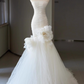 Robe de mariée beauté A-Line, décolleté en cœur, plissée, D3302