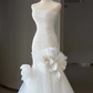 Robe de mariée beauté A-Line, décolleté en cœur, plissée, D3302