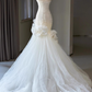 Robe de mariée beauté A-Line, décolleté en cœur, plissée, D3302