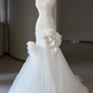 Robe de mariée beauté A-Line, décolleté en cœur, plissée, D3302