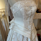 Vintage Wedding Dress A Line Strapless Pleated Wedding Dress  D3660