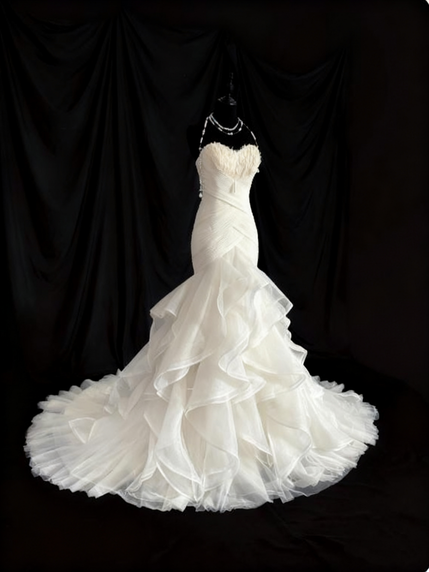 Beauty Brautkleid A-Linie Herzausschnitt Plissee Brautkleid D3302