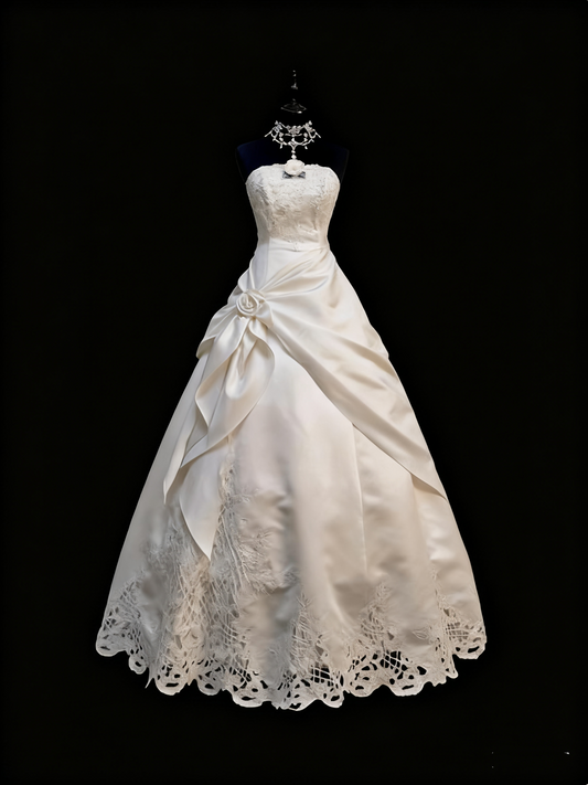 Beauty Brautkleid A-Linie Herzausschnitt Plissee Brautkleid D3302