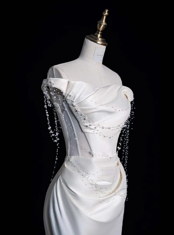 Beauty Brautkleid A-Linie Herzausschnitt Plissee Brautkleid D3302