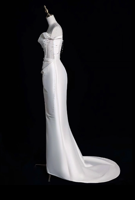 Beauty Brautkleid A-Linie Herzausschnitt Plissee Brautkleid D3302