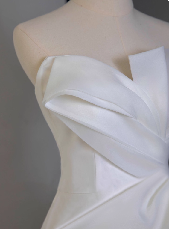 Beauty Brautkleid A-Linie Herzausschnitt Plissee Brautkleid D3302