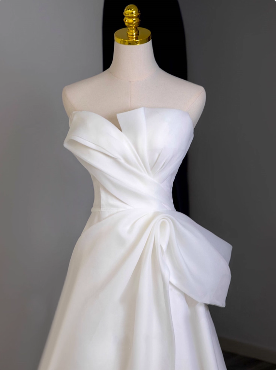 Beauty Brautkleid A-Linie Herzausschnitt Plissee Brautkleid D3302