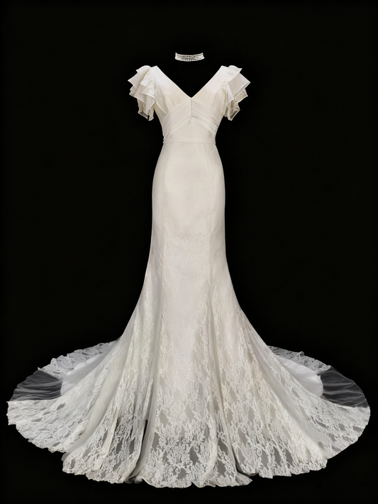 Beauty Brautkleid A-Linie Herzausschnitt Plissee Brautkleid D3302