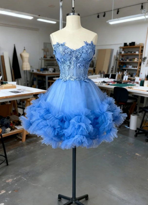 Beauty Homecoming-Kleid Spaghettiträger Plissee Kurzes Ballkleid Geburtstagsparty-Outfits Cocktailkleid D3339