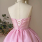 Stunning Homecoming Dress Pink Sweetheart Pleated Short Prom Dress 18th Outfits Birthday Party Dress       D3674