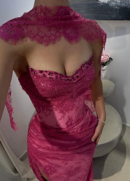 Popular Prom Dress Sweetheart Slit Evening Dress Birthday Party Outfits    D3673