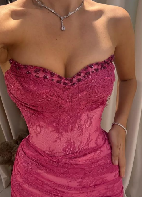 Popular Prom Dress Sweetheart Slit Evening Dress Birthday Party Outfits    D3673