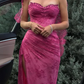 Popular Prom Dress Sweetheart Slit Evening Dress Birthday Party Outfits    D3673