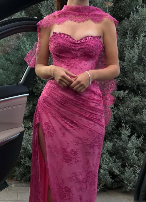 Popular Prom Dress Sweetheart Slit Evening Dress Birthday Party Outfits    D3673