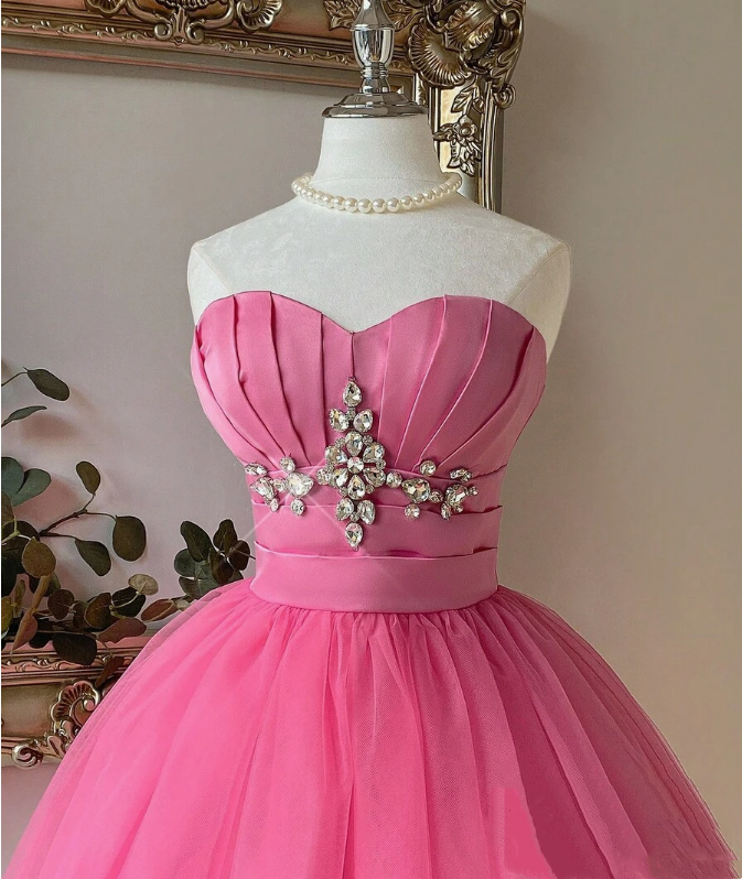 Beauty Homecoming-Kleid Spaghettiträger Plissee Kurzes Ballkleid Geburtstagsparty-Outfits Cocktailkleid D3339