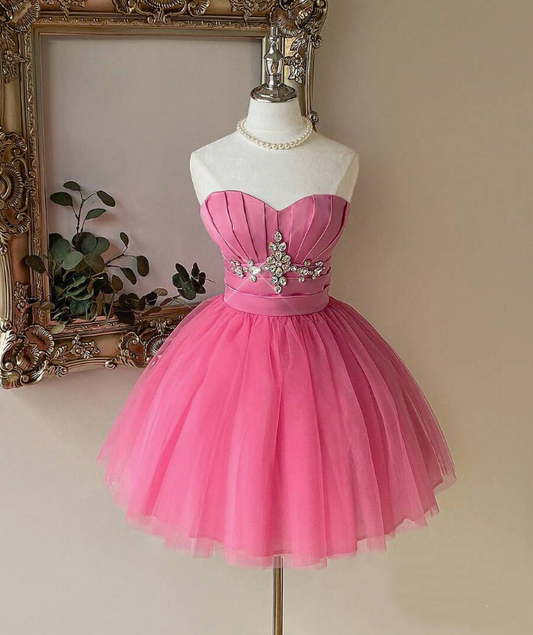 Beauty Homecoming-Kleid Spaghettiträger Plissee Kurzes Ballkleid Geburtstagsparty-Outfits Cocktailkleid D3339