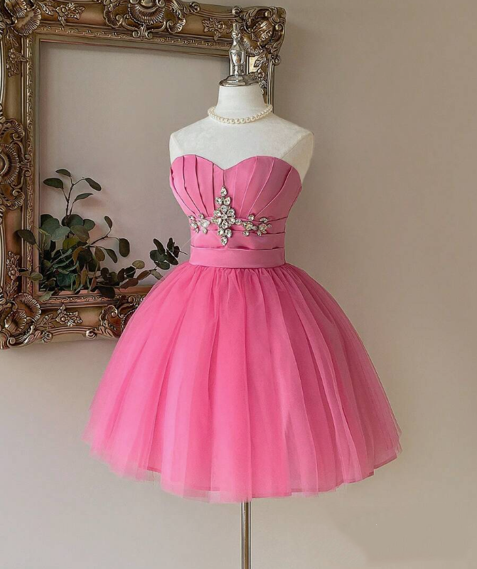 Beauty Homecoming-Kleid Spaghettiträger Plissee Kurzes Ballkleid Geburtstagsparty-Outfits Cocktailkleid D3339